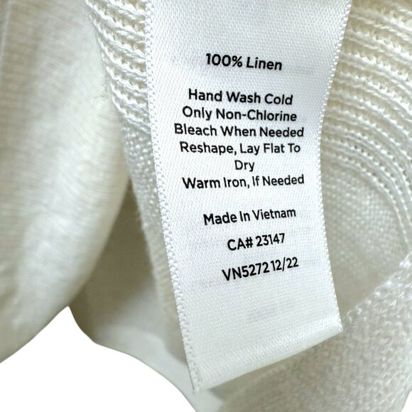 TALBOTS White Cardigan Plus Size 2X 100% Linen Knit Womens Sweater NEW - Picture 11 of 11